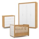 Ver imagem 1 de Quarto de Bebe 4 Portas Tutto New com Capitonê New Boucle e Gaveteiro Freijó - Matic