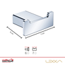 Cabide / Porta-toalhas / Suporte para Banheiro Metal - Lexxa Bagno Cromado Brilhante Lx7165 - 2