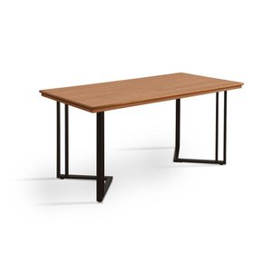 Mesa Sala de Jantar Industrial em Madeira Maciça Michigan 160x80 - Castanho