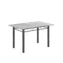 Ver imagem 5 de Conjunto de Mesa Tubular 120x75cm Tampo em Granito Topázio com 4 Cadeiras Iris Prata Preto Liso/Martelado
