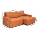 Ver imagem 3 de Sofá Cama Retrátil e Reclinável 3 Lugares 225cm em Linho Baraúna Cabecasa Madeiraoriginals