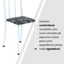 Ver imagem 7 de Conjunto de Mesa Tubular 120cm x 75cm Tampo em Granito Topázio com 4 Cadeiras Iris Branco/Preto
