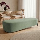 Ver imagem 2 de Puff Recamier Decorativo Orgânico Lavie 140cm Premium Bouclê Verde Menta - Abmaza