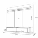 Ver imagem 4 de Painel para TV 70 pol Bancada Suspensa Orgânica Cheri B01 Off White Cinamomo - Lyam Decor