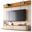 Ver imagem 2 de Painel para TV 70 pol Bancada Suspensa Orgânica Cheri B01 Off White Cinamomo - Lyam Decor