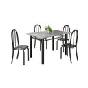 Ver imagem 2 de Conjunto de Mesa Tubular 120cm X 75cm Tampo em Granito Topázio com 4 Cadeiras Iris