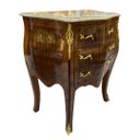Ver imagem 4 de Cômoda Clássica Marchetada 3 Gavetas com Tampo em Mármore 75x65x40cm