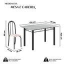 Ver imagem 3 de Conjunto de Mesa Tubular 120cm X 75cm Tampo em Granito Topázio com 4 Cadeiras Iris
