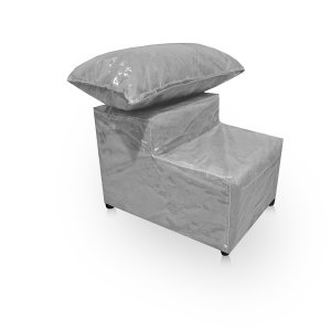 Escada Escadinha 2 Degraus para Maca Estetica com Almofada Confortável + Capa Protetora Luxo Clinica