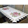 Caminho de Mesa Rose Flower - 0,90 m Arte & Tear Caminho de Mesa Ponto Cruz - 1