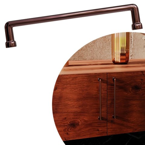 Puxador Norbello Il 1740 - Cobre Real - 192mm