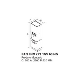 Paneleiro em Aço para Forno 2 Portas 1 Gaveta Exclusive e - 4