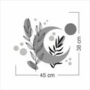 Ver imagem 5 de Adesivo Floral Boho Cinza Estilo Nórdico 45x38 Minimalista Mod.05