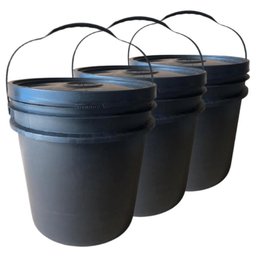 Balde de Agua 20 Litros com Tampa - 3 Pçs - 1