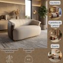 Ver imagem 7 de Namoradeira Marselha Orgânica 150cm Compôse Courino Marrom Linho Bege Elegante Resistente