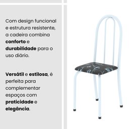 Conjunto de Mesa Tubular 120cm X 75cm Tampo com 4 Cadeiras - 7