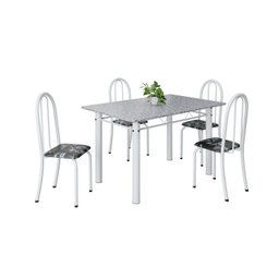 Conjunto de Mesa Tubular 120cm X 75cm Tampo com 4 Cadeiras - 2