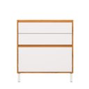 Ver imagem 2 de Balcão 80cm 3 Gavetas Cozinha Milão Marrom/Freijó/Branco