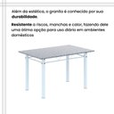 Ver mais imagens de Conjunto de Mesa Tubular 120cm x 75cm Tampo com 4 Cadeiras Branco/Arabesco