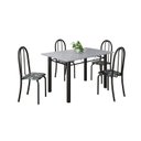 Ver imagem 2 de Conjunto de Mesa Tubular 120cm x 75cm Tampo com 4 Cadeiras Preto