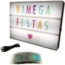 Ver imagem 3 de Quadro Letreiro de Cinema Luminoso 30x23cm Light Box - Preto - Letras Coloridas