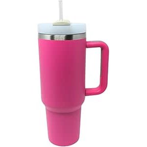 Caneca Térmica 1200ml com Canudo 2444643 Pink - Quanhe