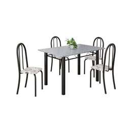 Conjunto de Mesa Tubular 120cm X75cm Tampo com 4 Cadeiras - 2