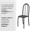 Ver imagem 7 de Conjunto de Mesa Tubular 120cm x 75cm Tampo com 4 Cadeiras Preto