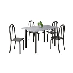Conjunto de Mesa Tubular 120cm X 75cm Tampo com 4 Cadeiras - 2