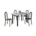Ver imagem 2 de Conjunto de Mesa Tubular 120cm x 75cm Tampo com 4 Cadeiras Preto