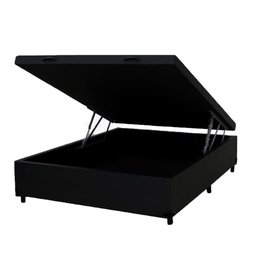 Cama Box Baú Casal Suede Preto - 2