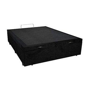 Cama Box Baú Casal Suede Preto