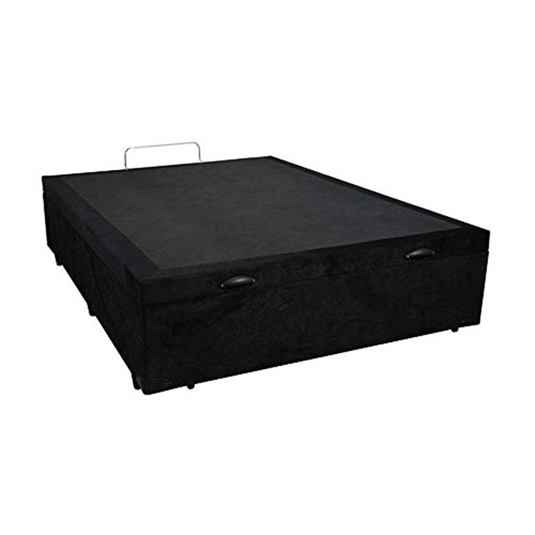 Cama Box Baú Casal Suede Preto
