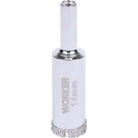Serra Copo Diamantada 225753 Corte em Porcelana e Vidro 14mm Aço Carbono Worker