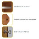 Ver mais imagens de Conjunto para Quarto 1 Guarda Roupa 6 Portas 1 Cômoda 4 Gavetas Ripado Nova York Espresso Móveis Bege/Cinamomo/Off White