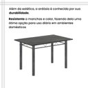 Ver mais imagens de Conjunto de Mesa Tubular 120cm x 75cm Tampo com 4 Cadeiras Prata/Preto