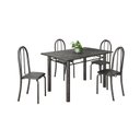Ver imagem 2 de Conjunto de Mesa Tubular 120cm x 75cm Tampo com 4 Cadeiras Prata/Preto