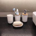 Ver imagem 6 de Kit Conjunto para Banheiro Bambu 6 Peças - Branco