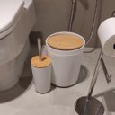 Ver imagem 5 de Kit Conjunto para Banheiro Bambu 6 Peças - Branco