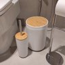 Kit Conjunto para Banheiro Bambu 6 Peças - Branco - 4