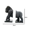 Porta Livros Gorila Resina Preto e Cinza 24cm - 4