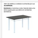 Ver mais imagens de Conjunto de Mesa Tubular 120cm x 75cm Tampo com 4 Cadeiras Branco/Bege