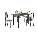 Ver imagem 2 de Conjunto de Mesa Tubular 120cm x 75cm Tampo com 4 Cadeiras Preto