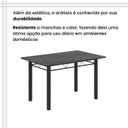 Ver mais imagens de Conjunto de Mesa Tubular 120cm x 75cm Tampo com 4 Cadeiras Preto/Bege