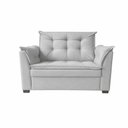 Ver imagem 3 de Sofá 2 Lugares Pequeno Confortável 1,40 Mts Alice Suede Cinza Imperio Decor