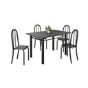 Ver imagem 2 de Conjunto de Mesa Tubular 120cm x 75cm Tampo com 4 Cadeiras Preto