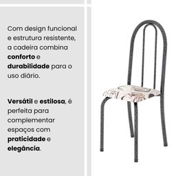 Conjunto de Mesa Tubular 120x75cm Tampo em Vidro com 4 Cadeiras - 7