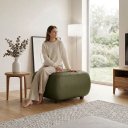 Ver imagem 3 de Puff Decorativo para Sala Orgânico Nara 60 cm Base Fixa Sintetico PU D03 - D'Rossi