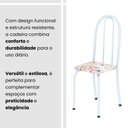 Ver imagem 7 de Conjunto de Mesa Tubular 120x75cm Tampo em Vidro com 4 Cadeiras Iris B Branco/Botanic Bege