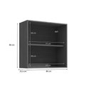 Ver imagem 2 de Armário Cozinha Modulado Vibra T644 C/ 2 Portas 80cm Canela/grafite Lacca Kappesberg